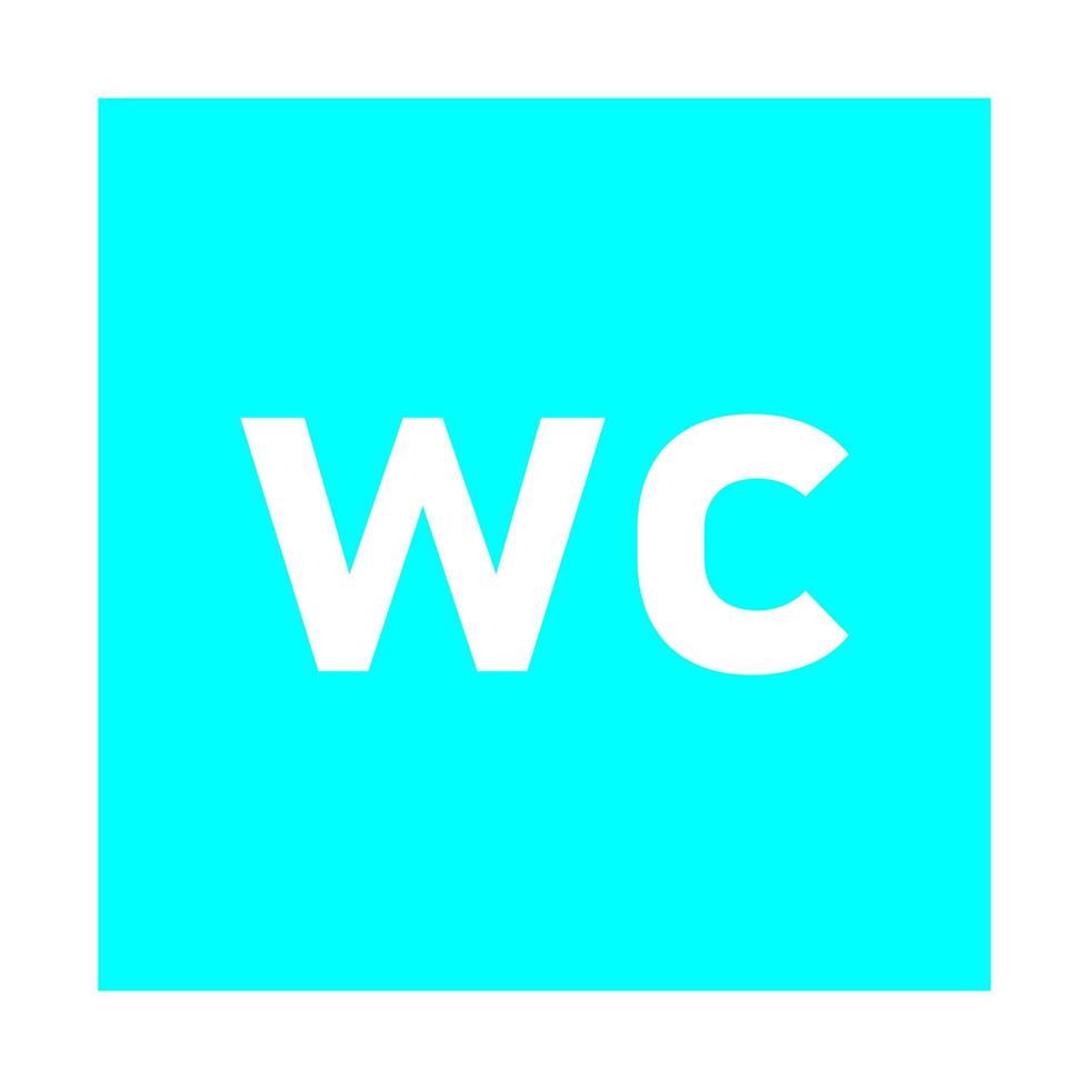 Toilet sign on white background vector