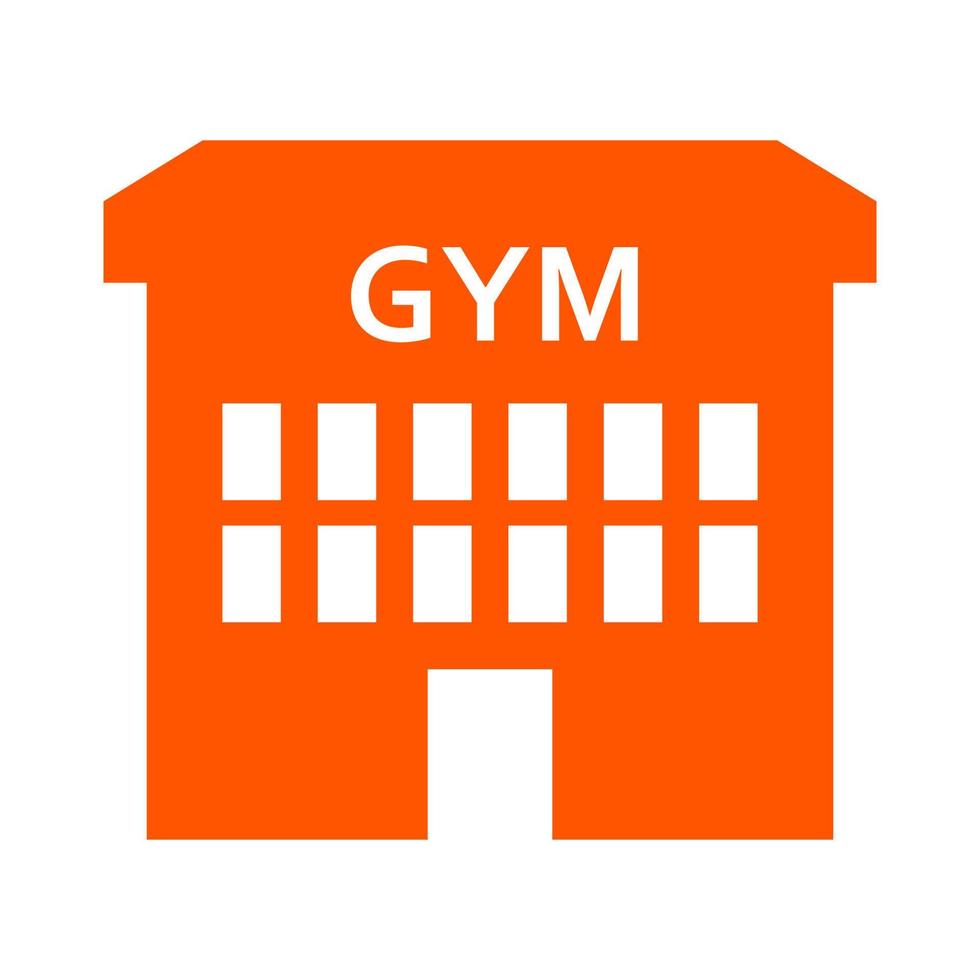 Gym on white background vector