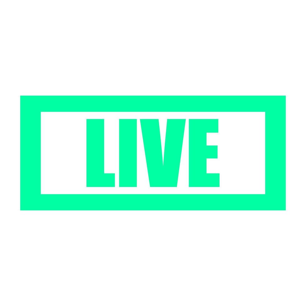 Live on white background vector