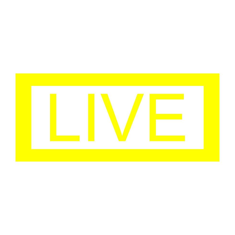 Live on white background vector