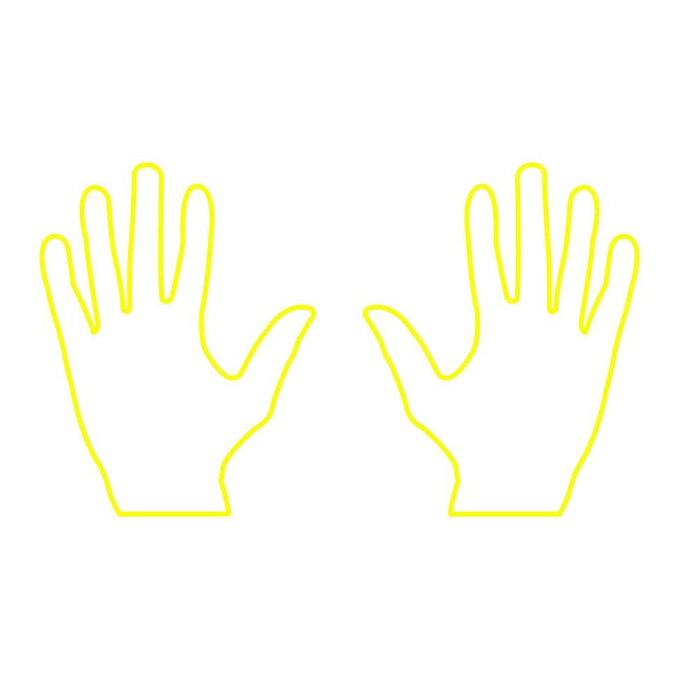 Hands on white background vector