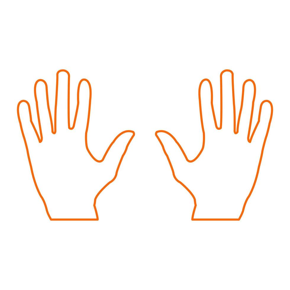Hands on white background vector