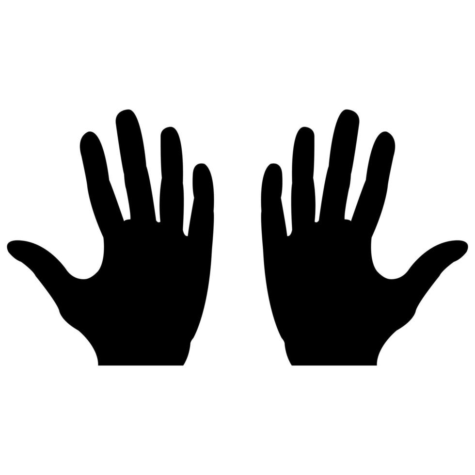 Hands on white background vector