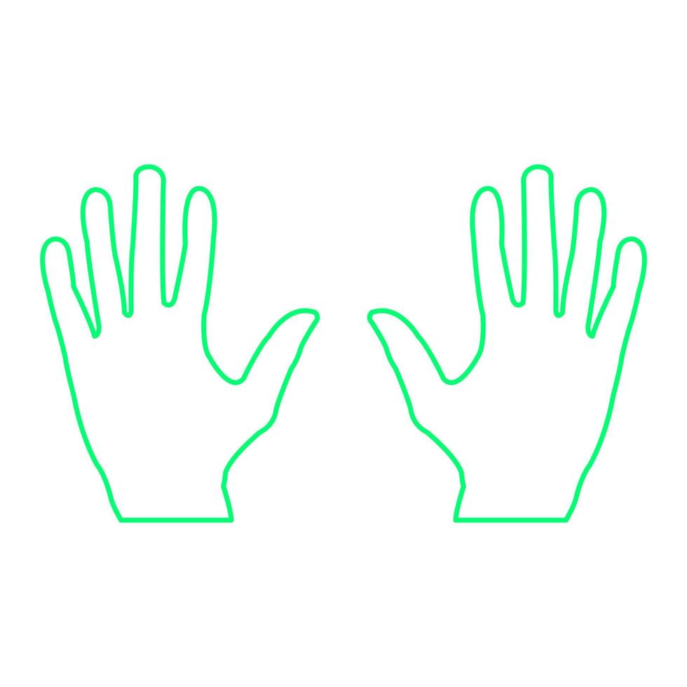 Hands on white background vector
