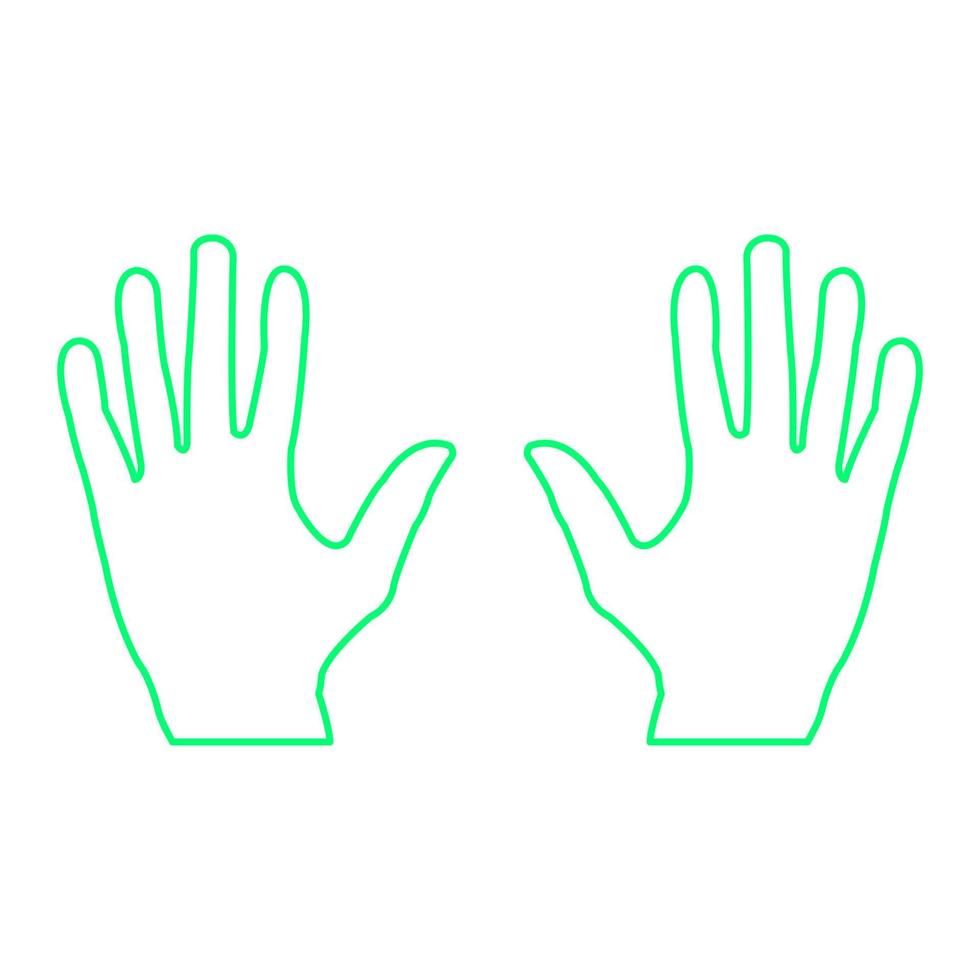 Hands on white background vector