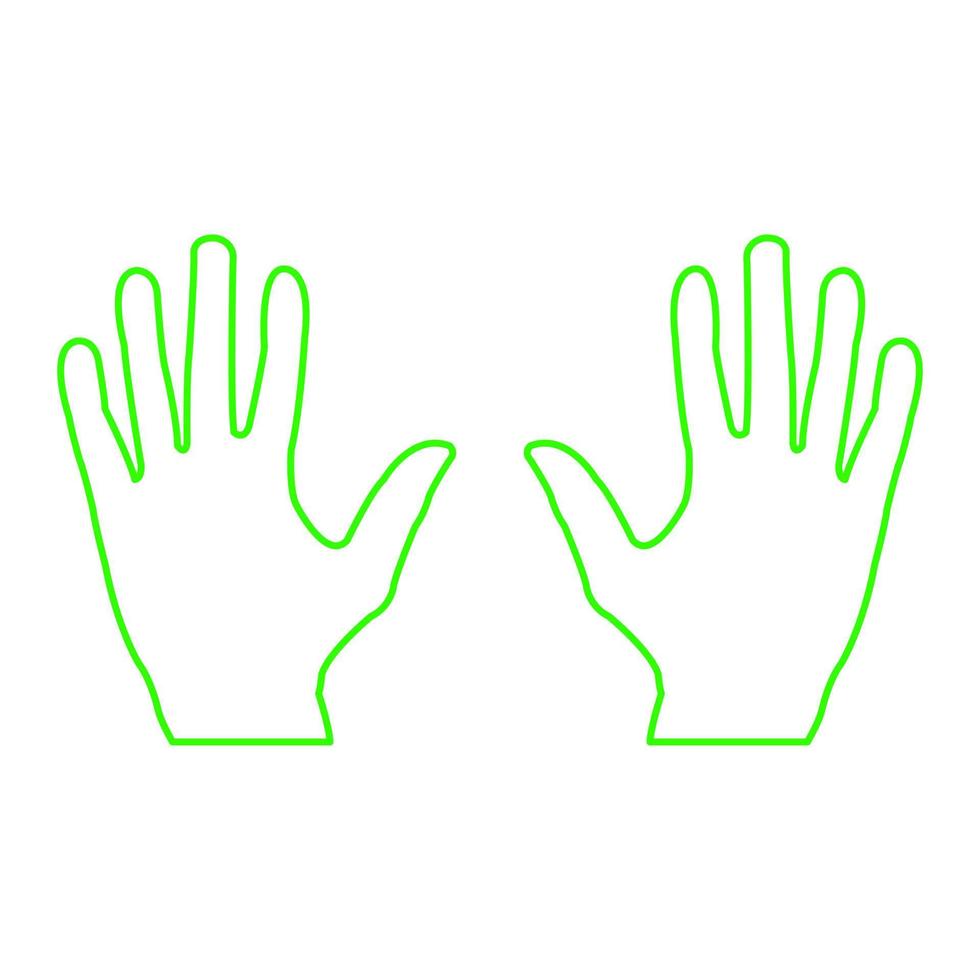 Hands on white background vector
