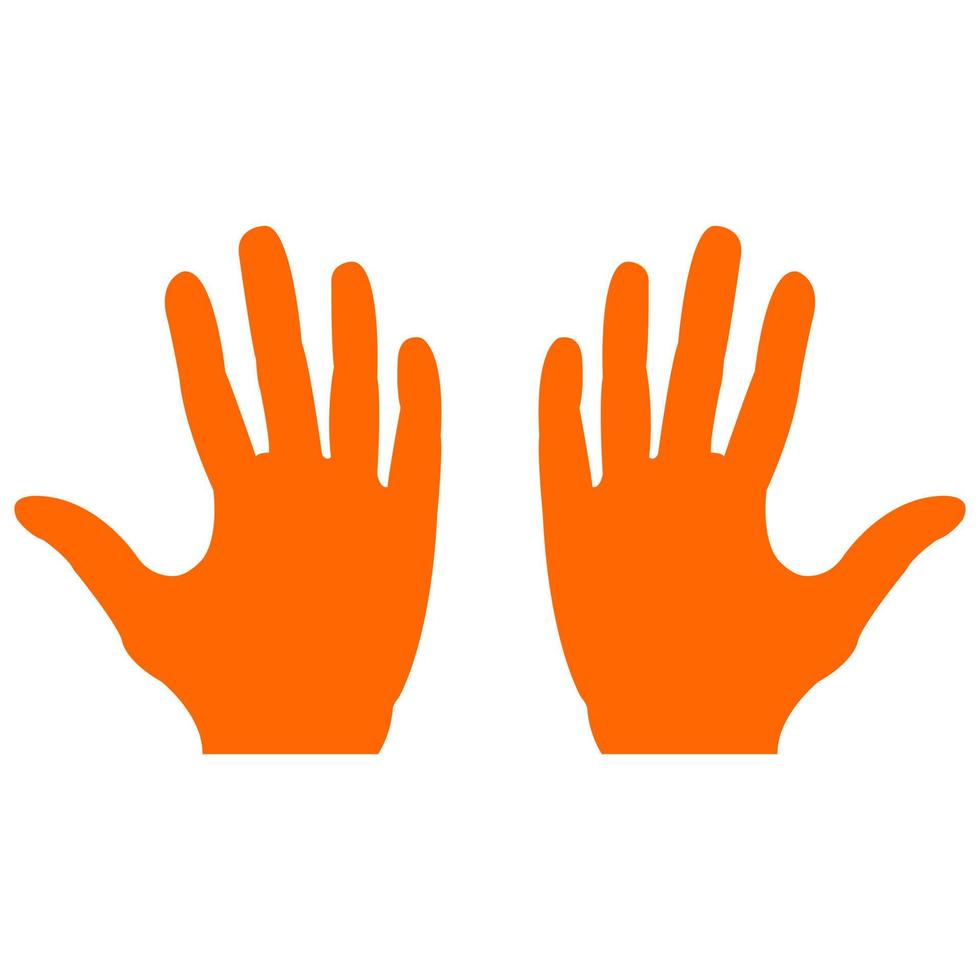 Hands on white background vector