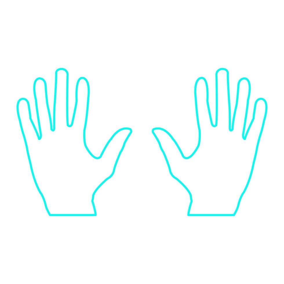Hands on white background vector