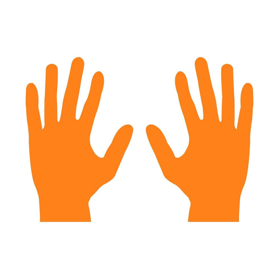 Hands on white background vector
