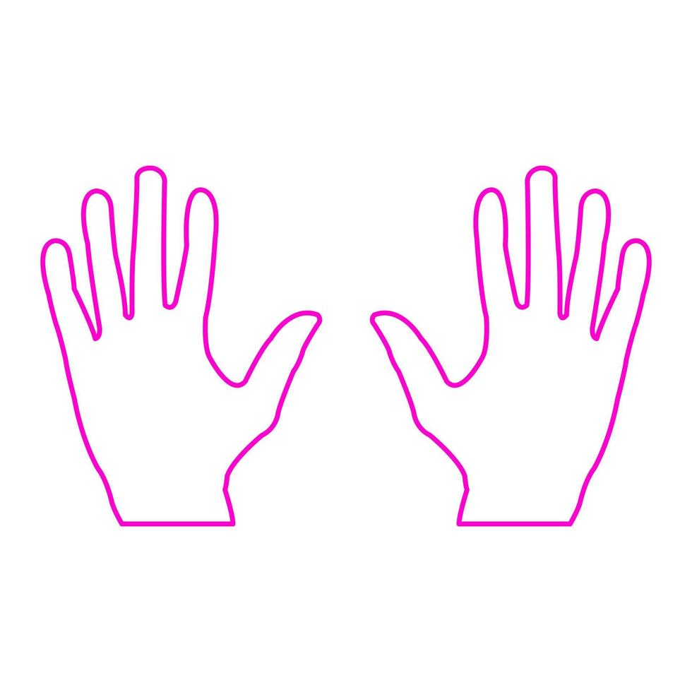 Hands on white background vector