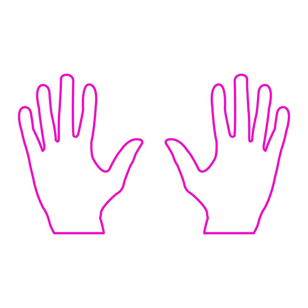 Hands on white background vector