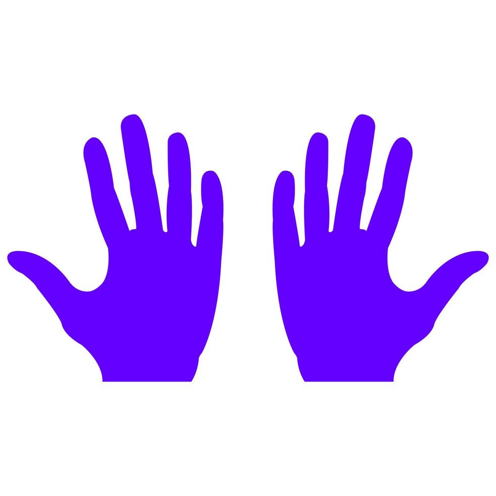 Hands on white background vector