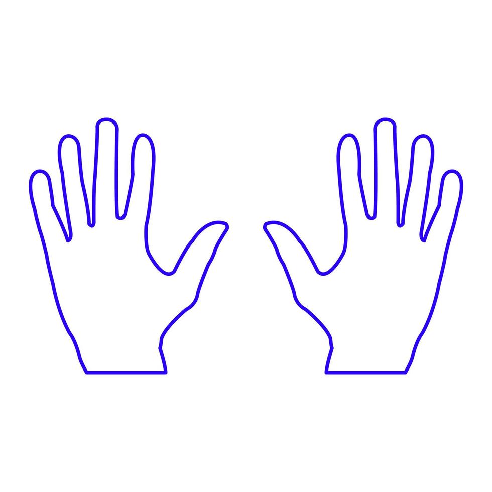 Hands on white background vector