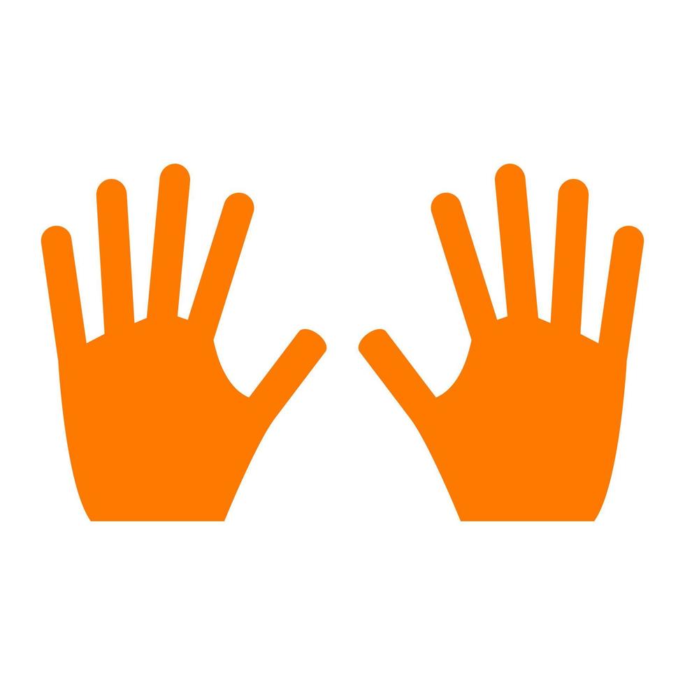 Hands on white background vector