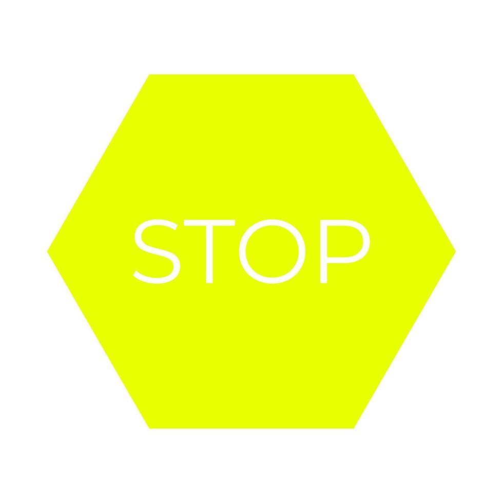 Stop sign on white background vector