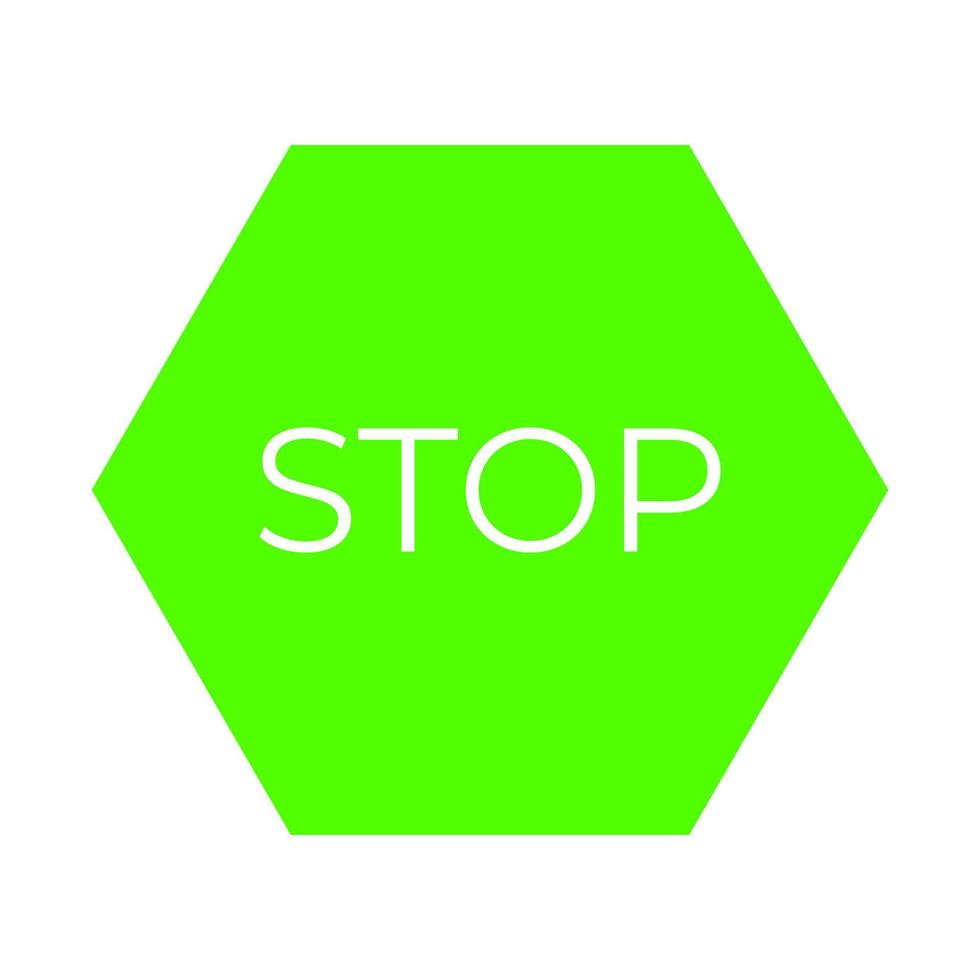 señal de stop sobre fondo blanco vector