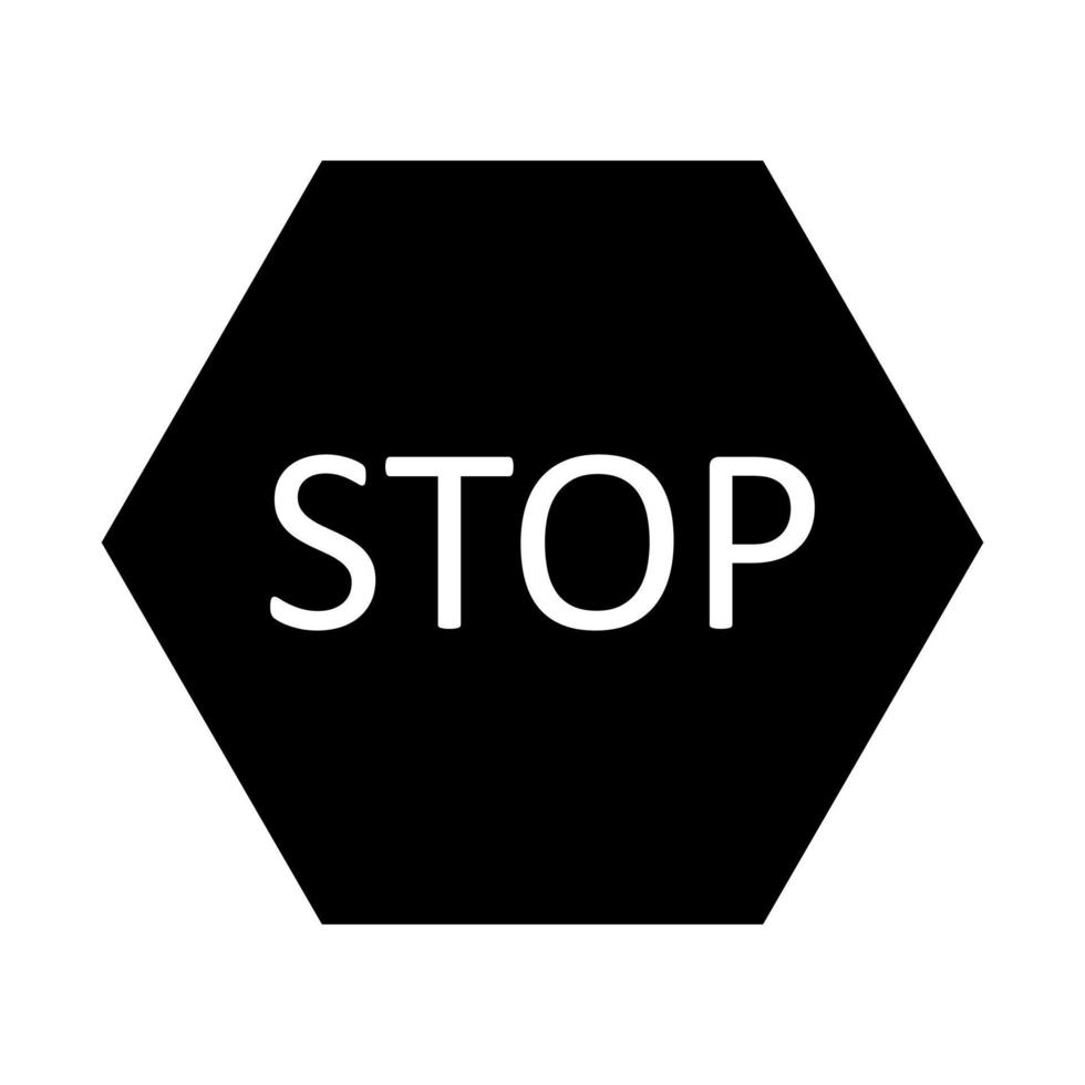 señal de stop sobre fondo blanco vector