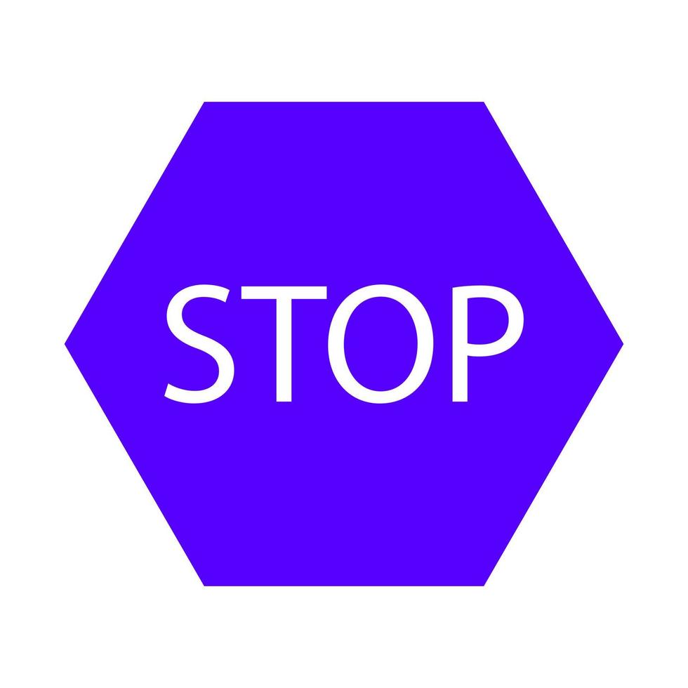 señal de stop sobre fondo blanco vector