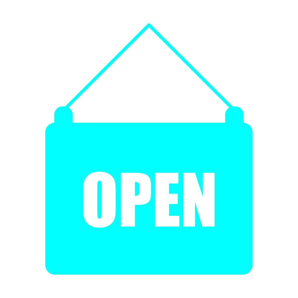 Open sign on white background vector