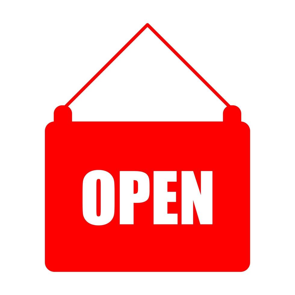 Open sign on white background vector