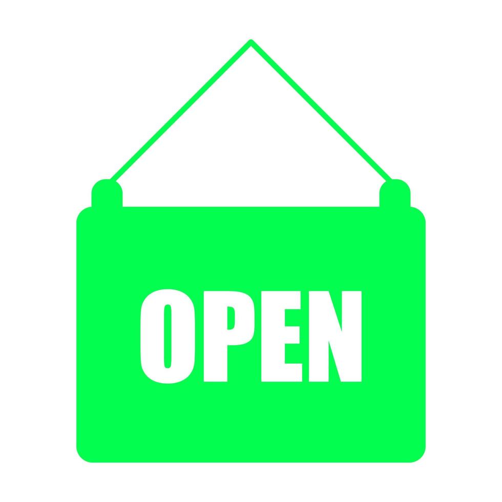 Open sign on white background vector