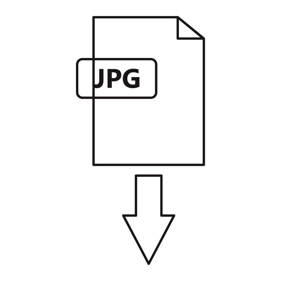 Jpg download on white background vector