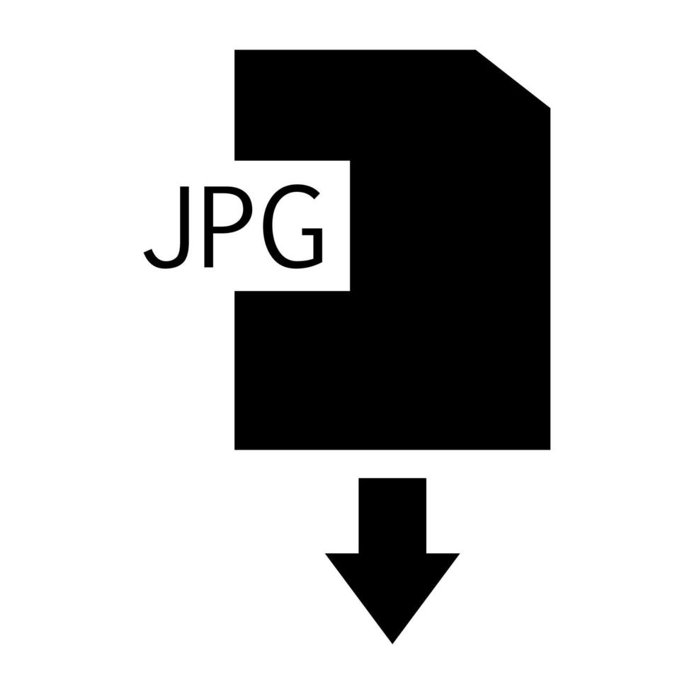 Jpg download on white background vector