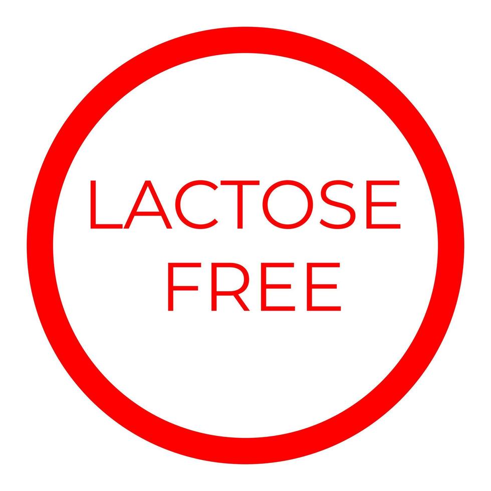Lactose free on a white background vector