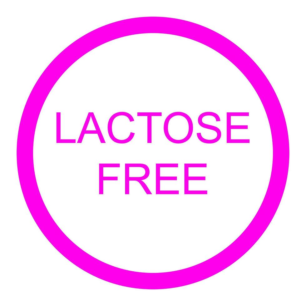 Lactose free on a white background vector