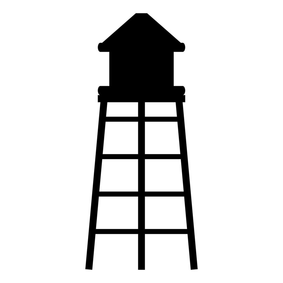 torre de agua sobre fondo blanco vector