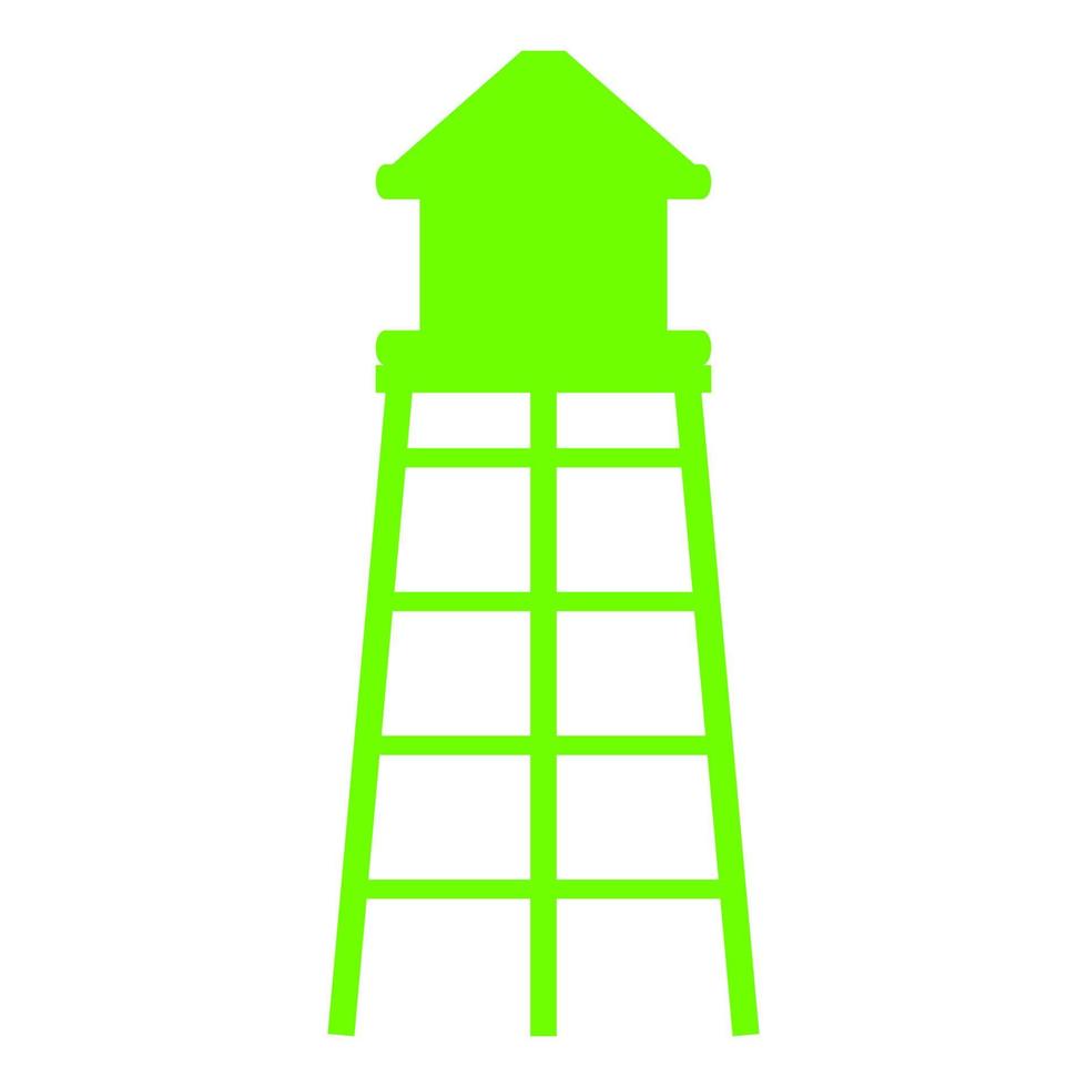 Water tower on white background vector