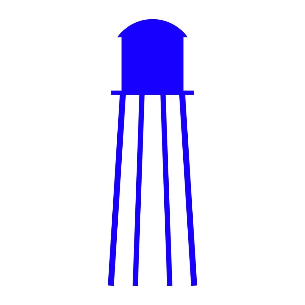Water tower on white background vector