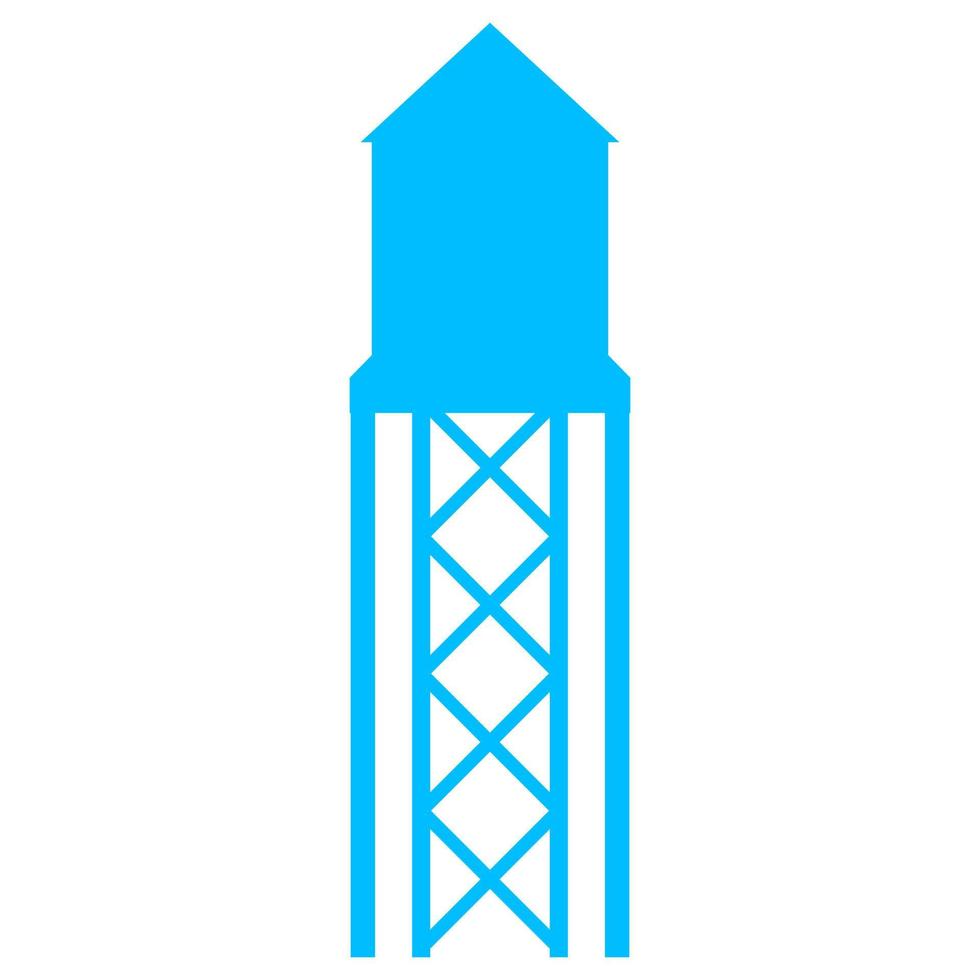 Water tower on white background vector