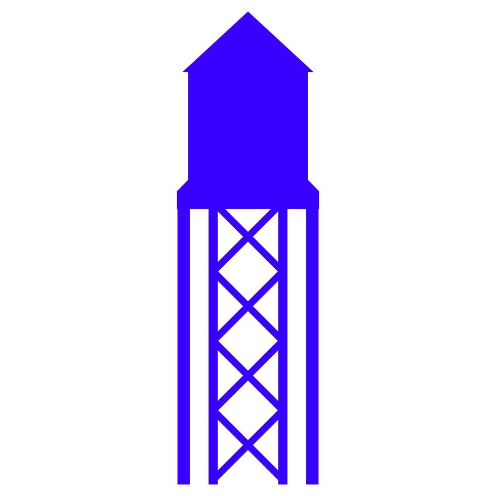 Water tower on white background vector