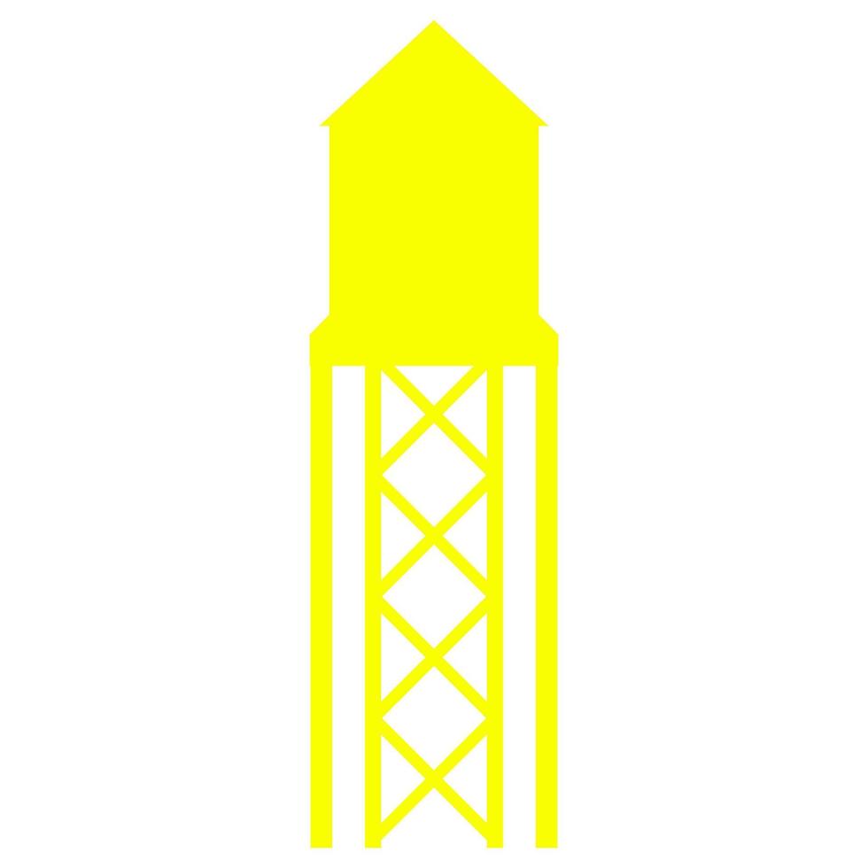 Water tower on white background vector
