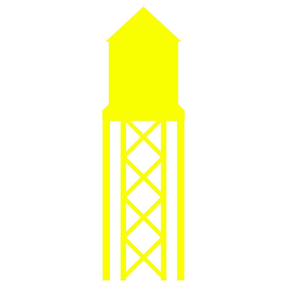 torre de agua sobre fondo blanco vector