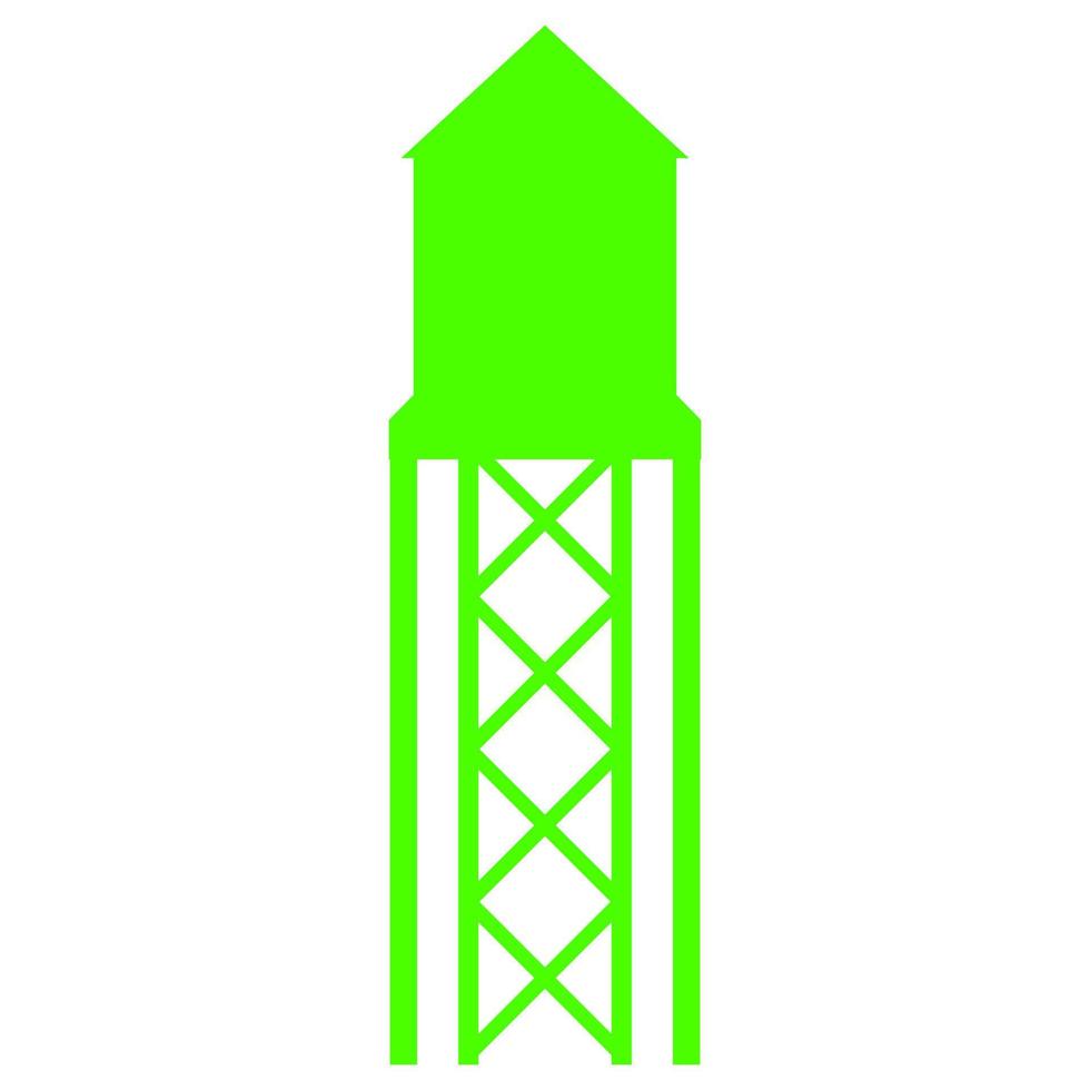 Water tower on white background vector