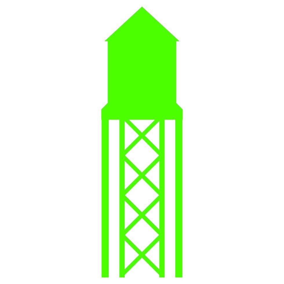 torre de agua sobre fondo blanco vector