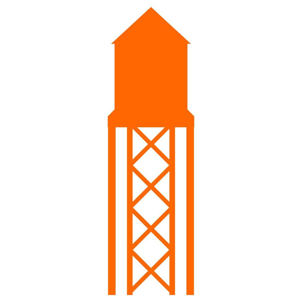 Water tower on white background vector