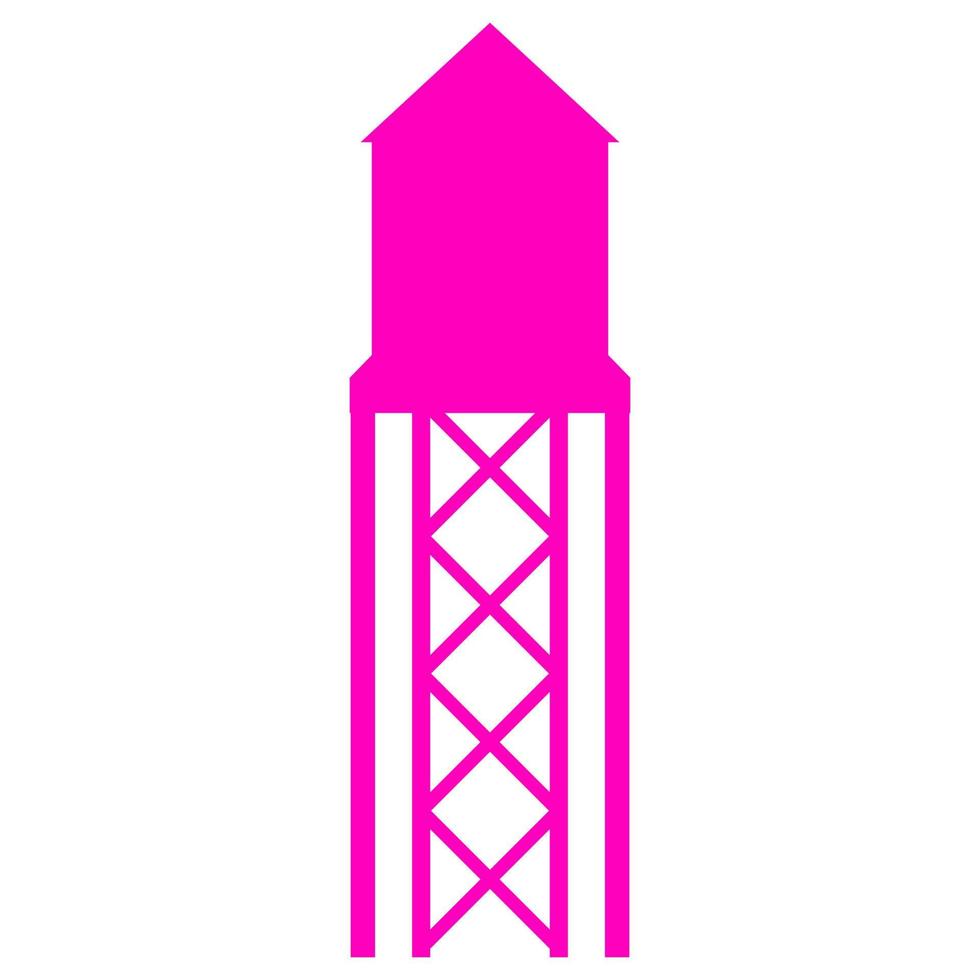 torre de agua sobre fondo blanco vector