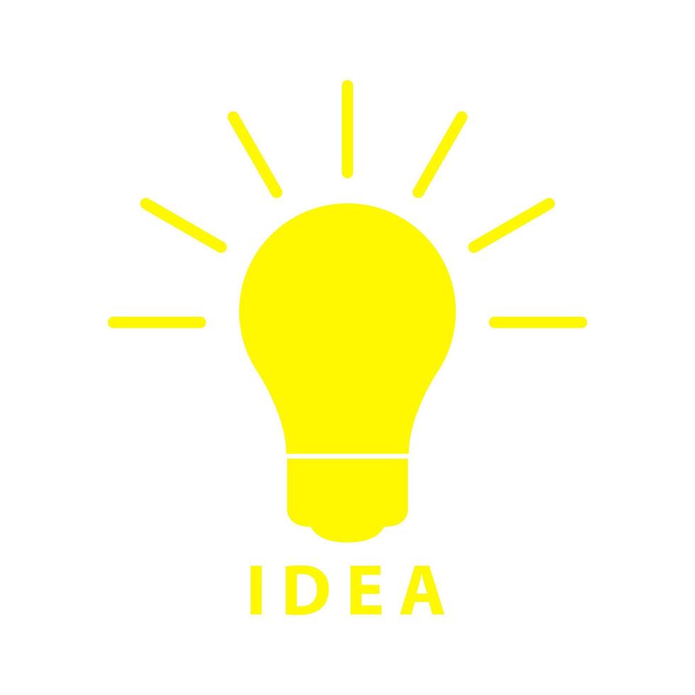 Idea on white background vector