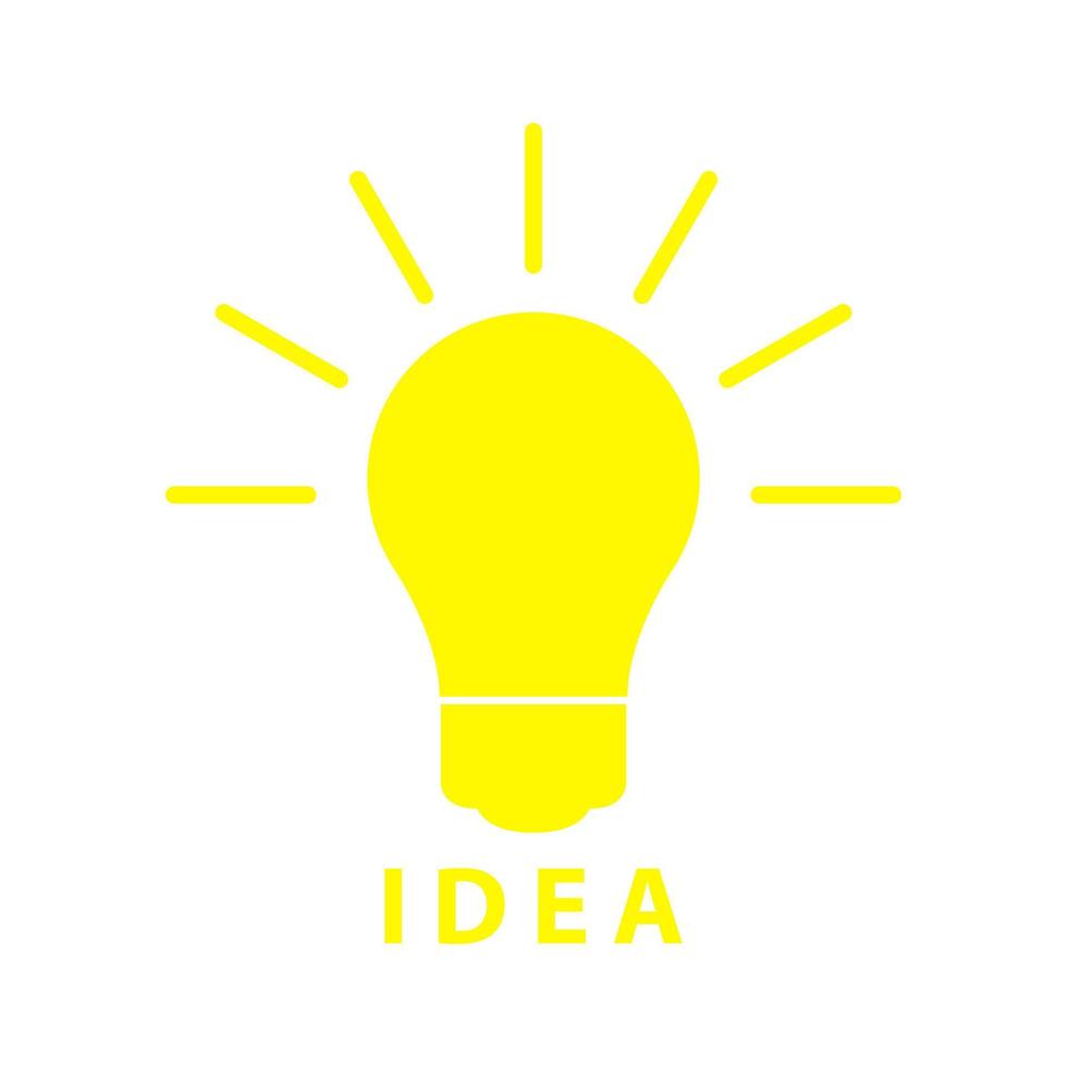 Idea on white background vector