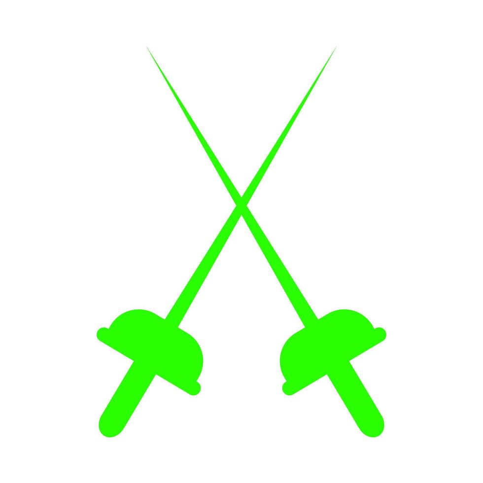 Fencing on white background vector
