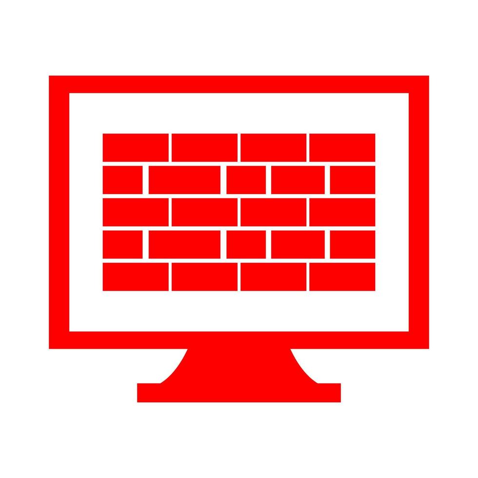 Firewall on white background vector