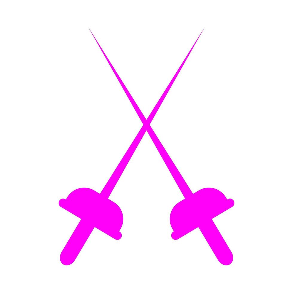 Fencing on white background vector