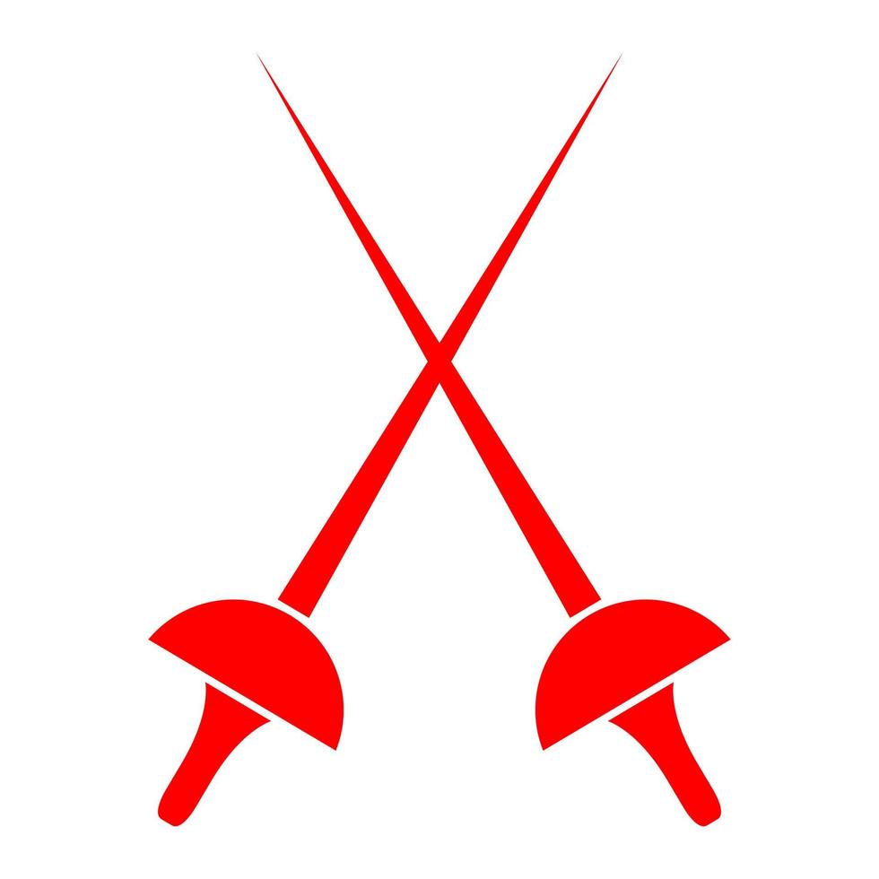 Fencing on white background vector