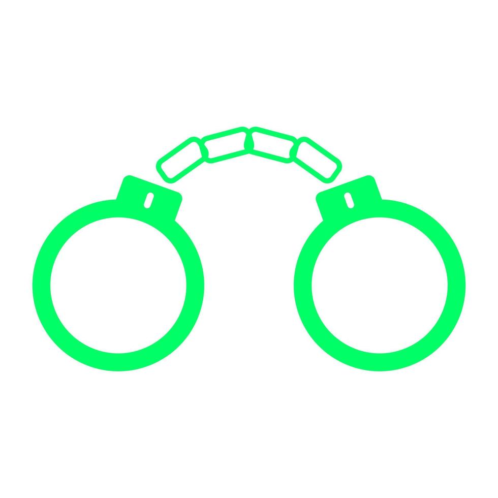 Handcuffs on white background vector