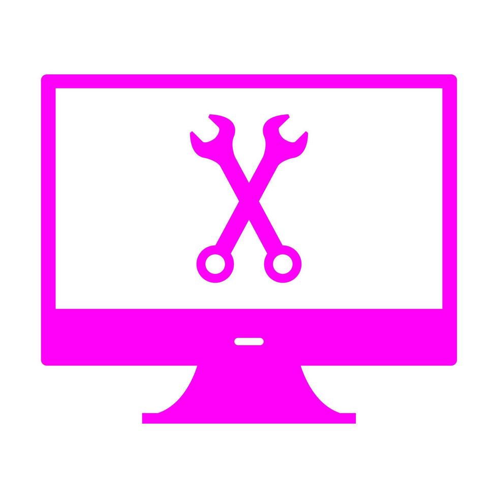 Pc repair on white background vector