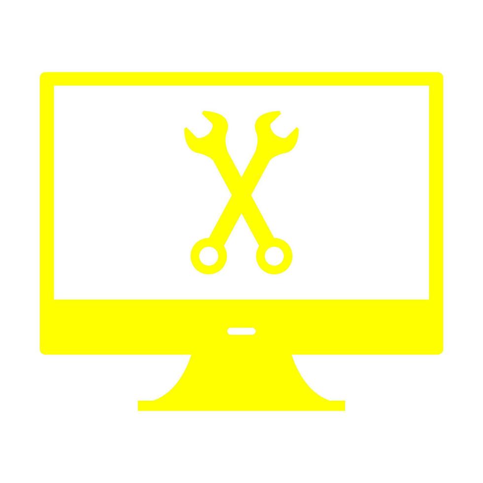 Pc repair on white background vector