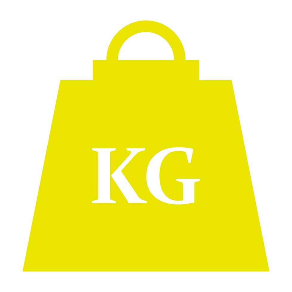 Weight on white background vector